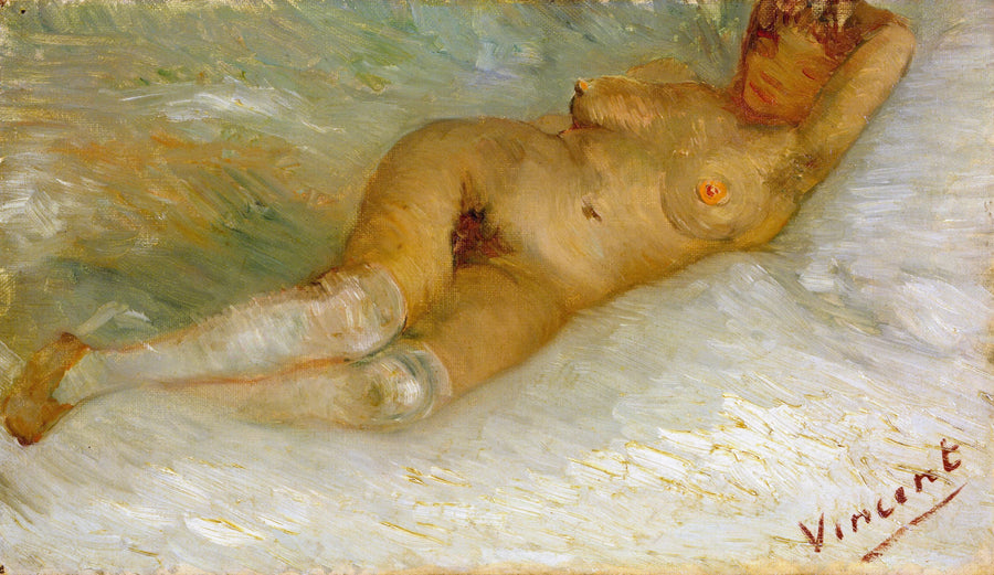 Naga kobieta leżąca, widok od tyłu - Vincent van Gogh