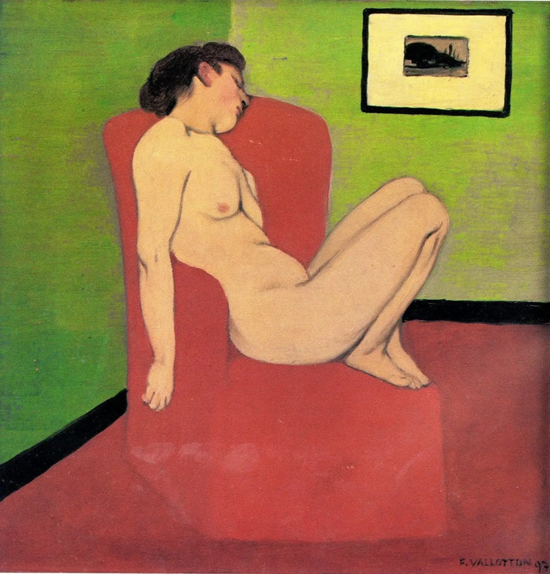 Nagą kobietę siedzącą w fotelu - Félix Vallotton