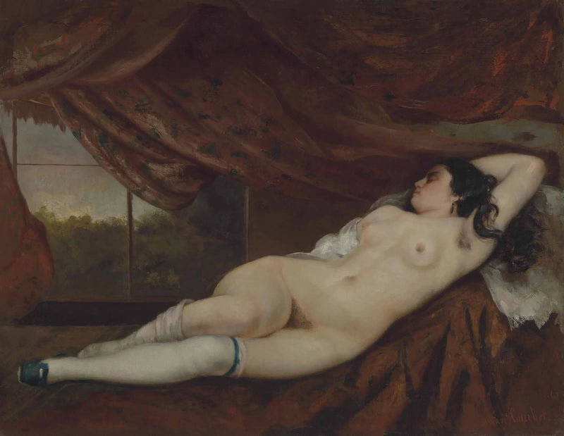 Nagą kobieta leżąca - Gustave Courbet