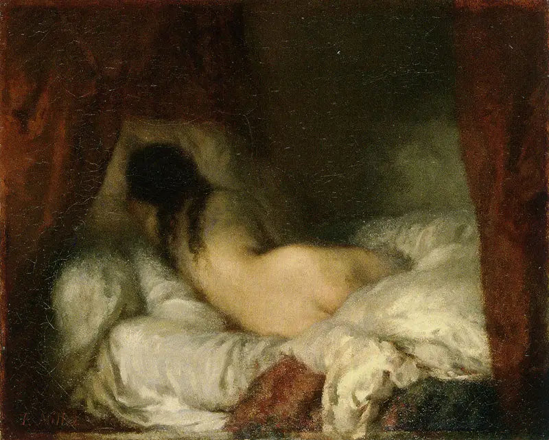 Nagą kobieta leżąca - Jean-François Millet
