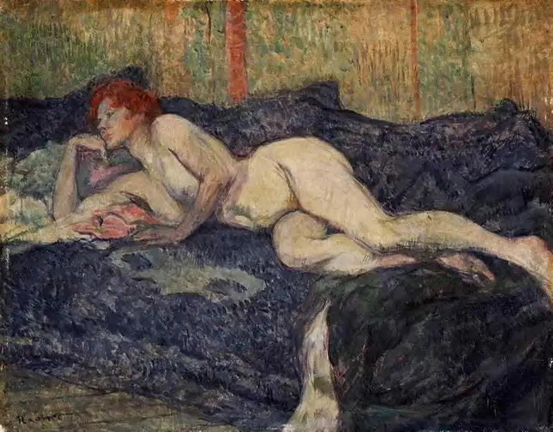 Naga kobieta leżąca na kanapie - Henri de Toulouse-Lautrec
