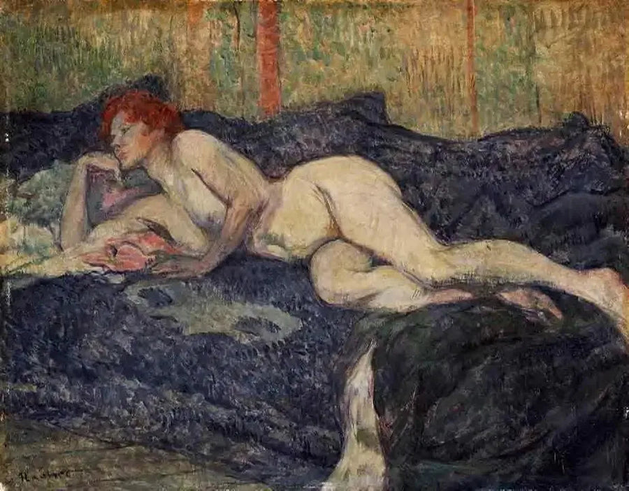 Naga kobieta leżąca na kanapie - Henri de Toulouse-Lautrec