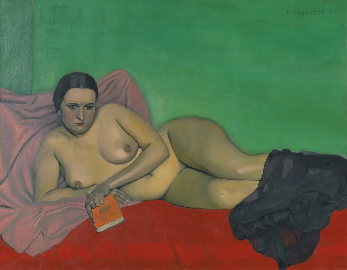Femme nue tenant un livre - Félix Vallotton - Alpha Reproduction