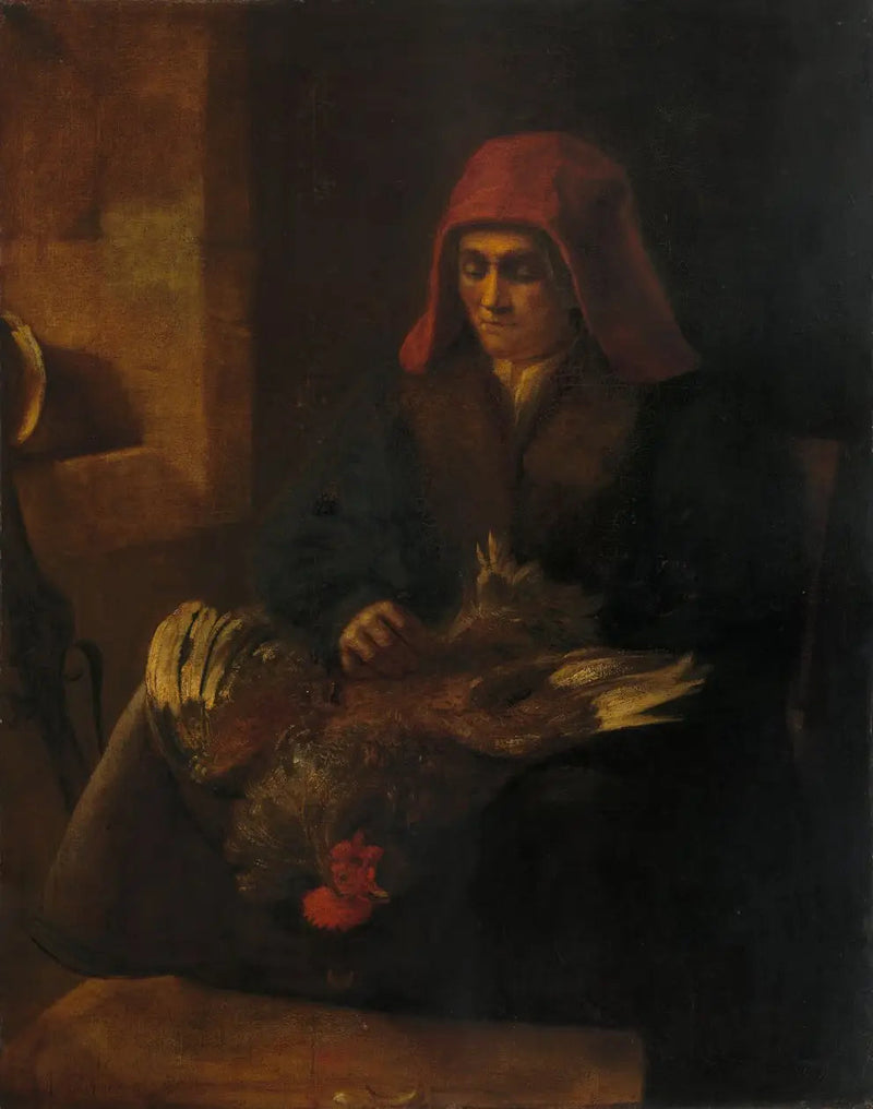 Kobieta oprawiająca ptactwo - Rembrandt