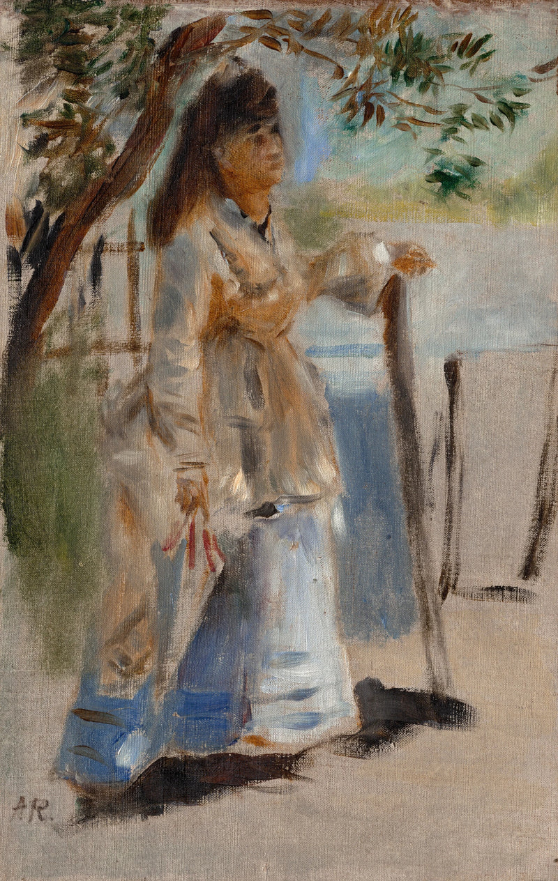 Kobieta przy ogrodzeniu - Pierre-Auguste Renoir