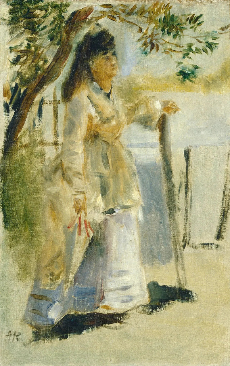 Kobieta przy ogrodzeniu - Pierre-Auguste Renoir