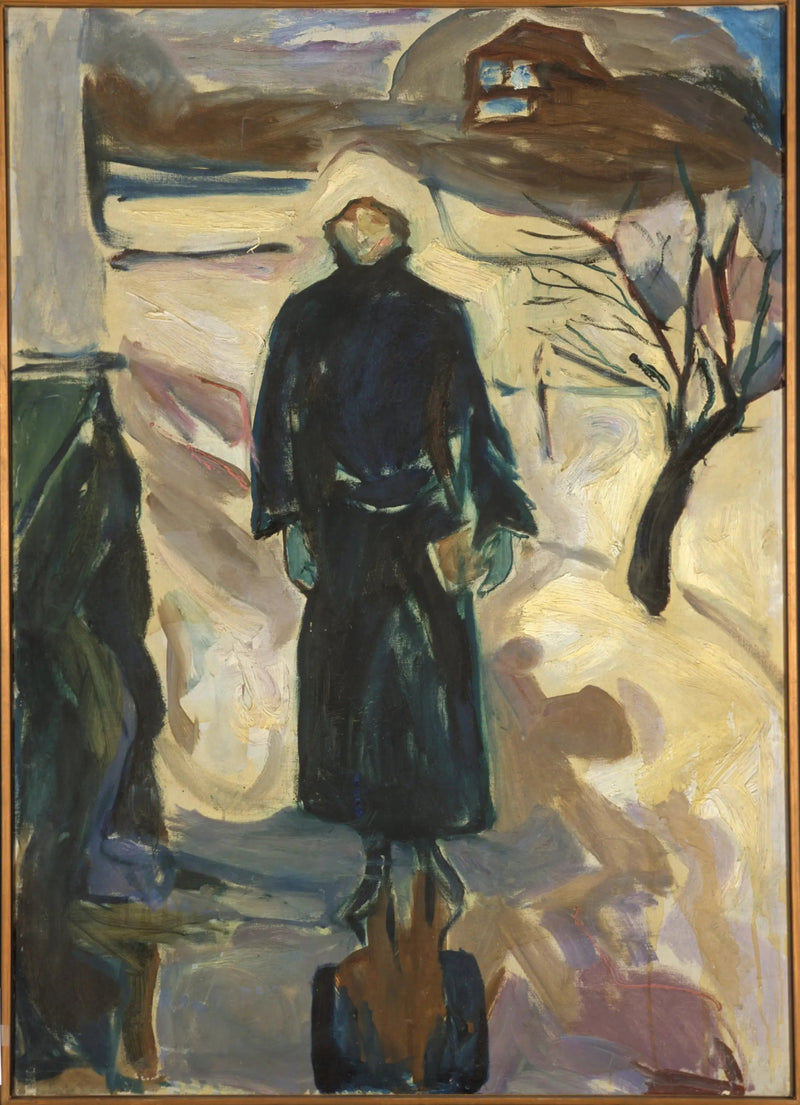Kobieta przy rogu domu - Edvard Munch