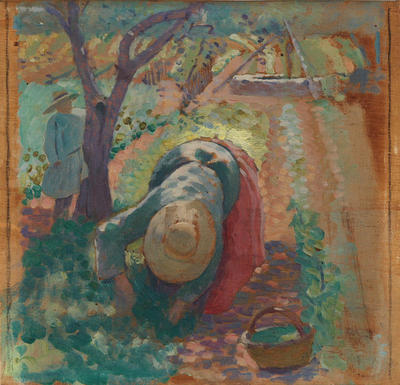 Kobieta zbierająca warzywa - Henri-Edmond Cross