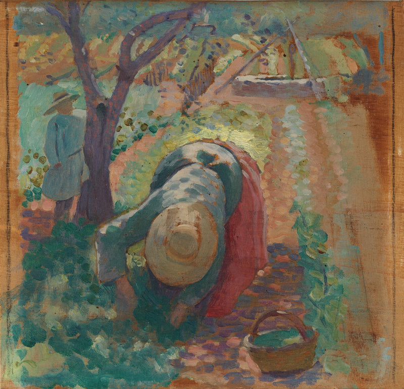 Kobieta zbierająca warzywa - Henri-Edmond Cross
