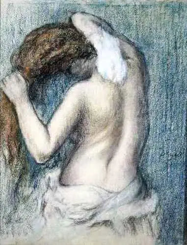 Reproduction du tableau « Femme s'essuyant après le bain - Edgar Degas » par Alpha Reproduction en peinture à l’huile