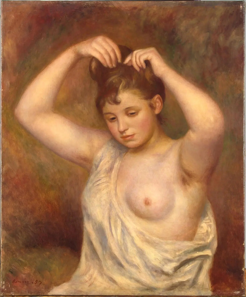 Kobieta czesząca się - Pierre-Auguste Renoir