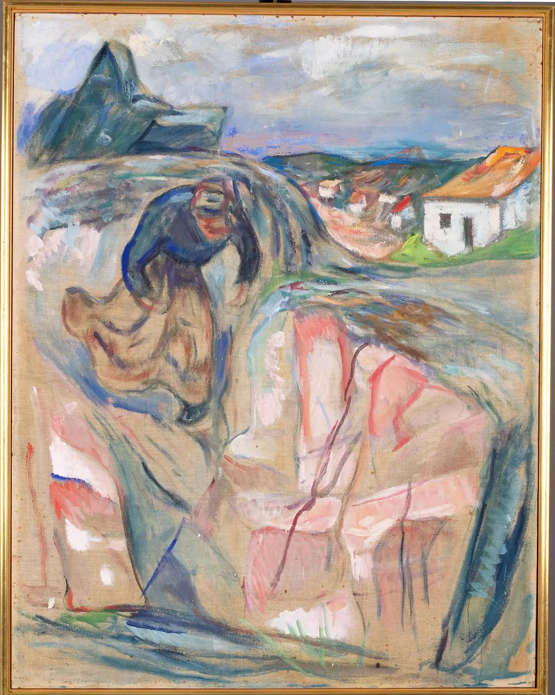 Kobieta spiesząca się w dół - Edvard Munch