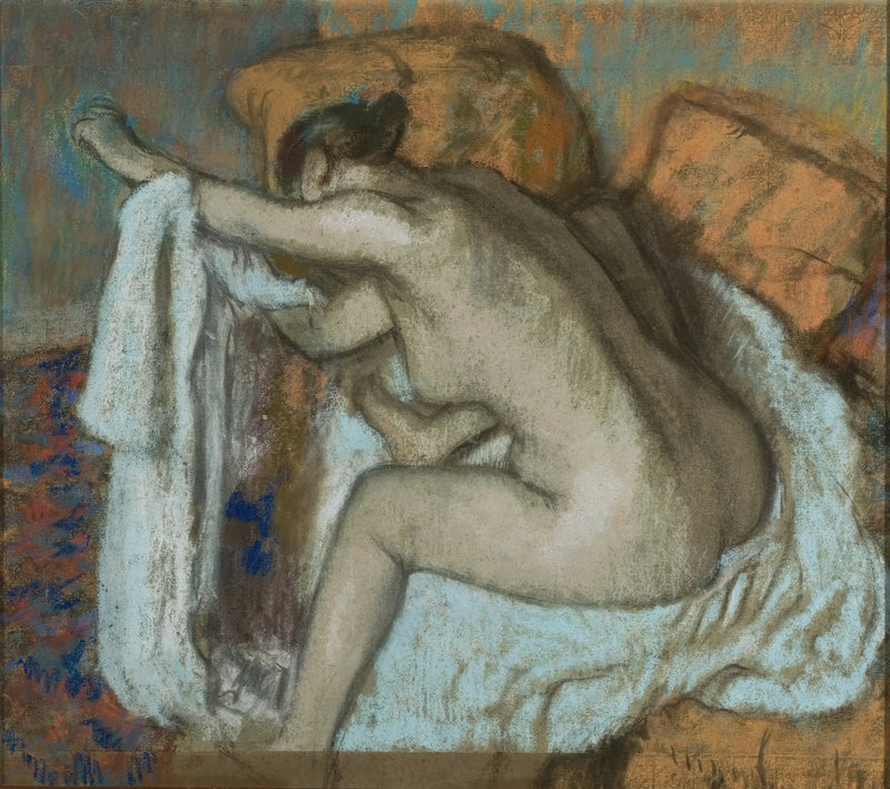 Kobieta osuszająca lewą rękę - Edgar Degas