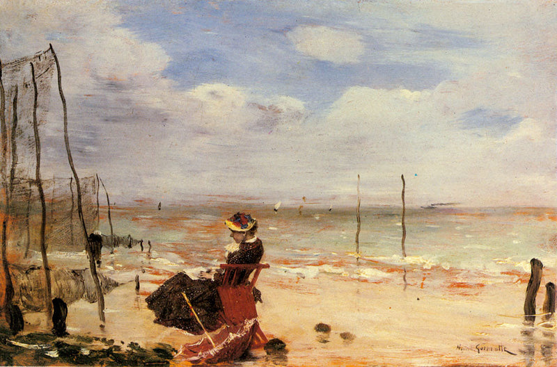 Kobieta na plaży - Norbert Gœneutte