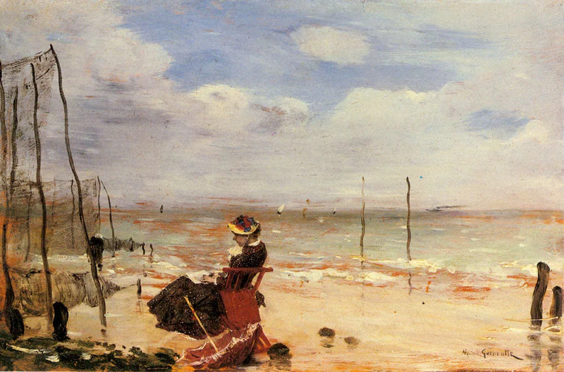 Kobieta na plaży - Norbert Gœneutte