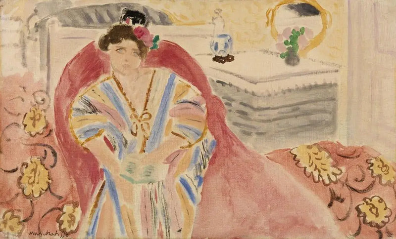 Kobieta na czerwonej kanapie (Kobieta na czerwonej kanapie) - Henri Matisse