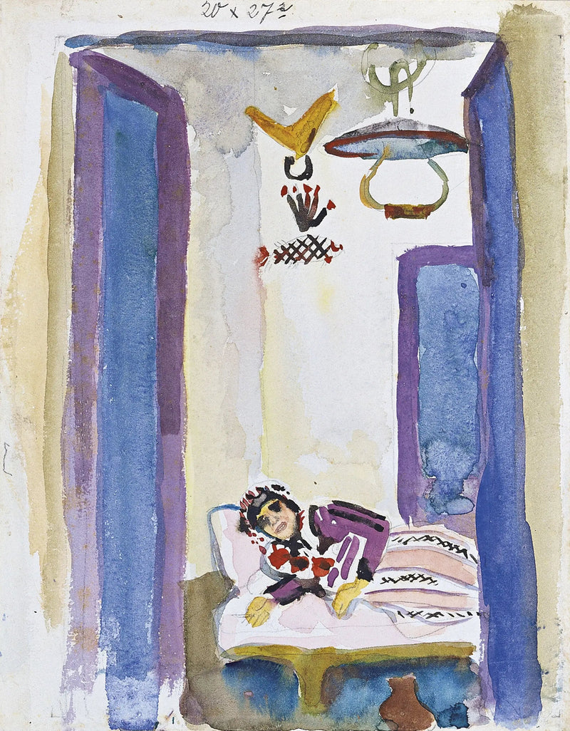 Kobieta na kanapie - August Macke