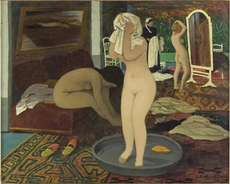 Kobiety podczas toalety - Félix Vallotton