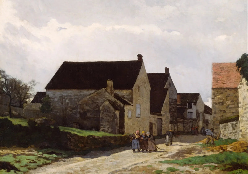 Kobiety idące do lasu, krajobraz - Alfred Sisley