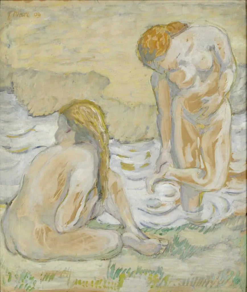 Kobiety w kąpieli (Kompozycja naga II) - Franz Marc