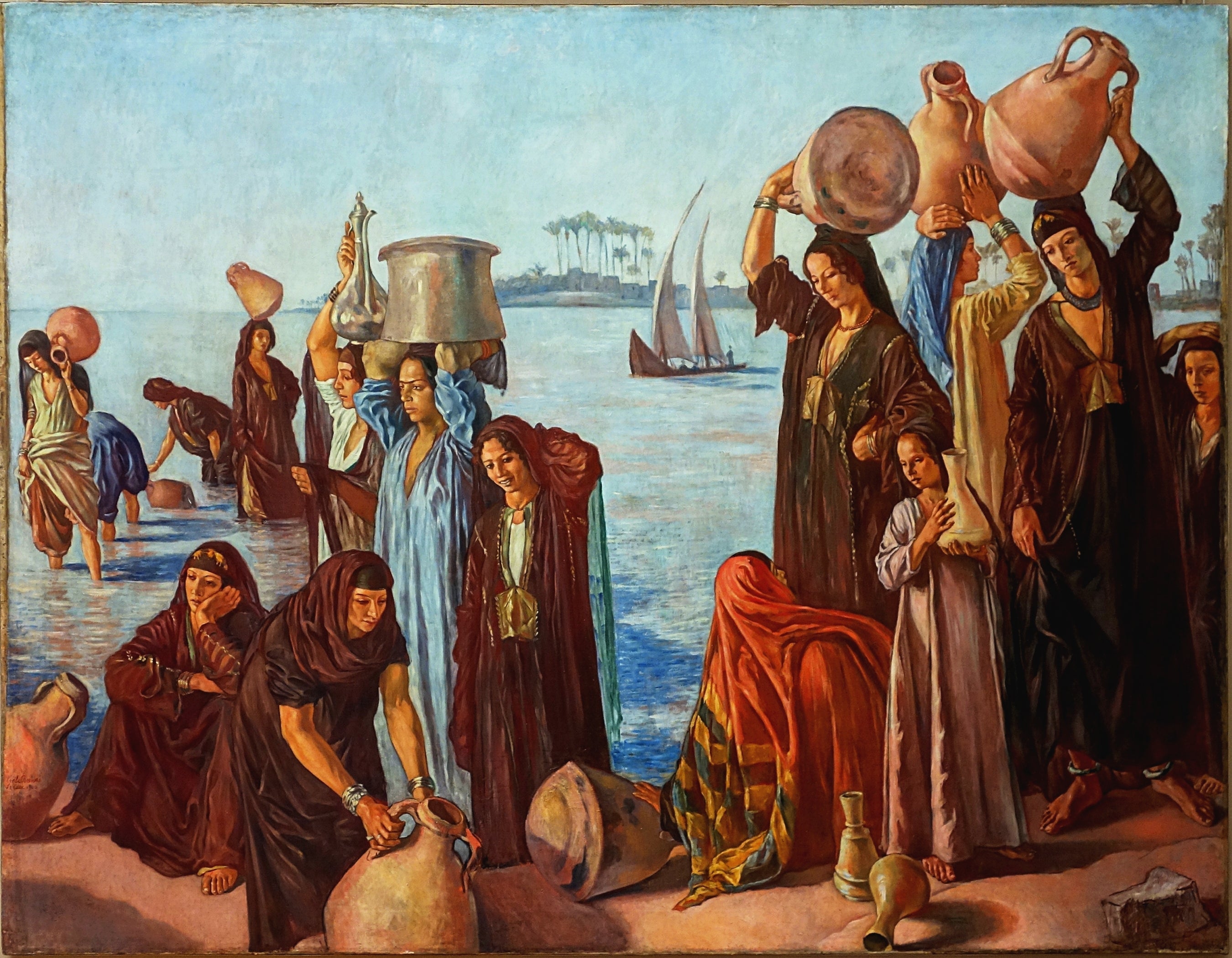 Femmes au bord du Nil - Émile Bernard - Alpha Reproduction