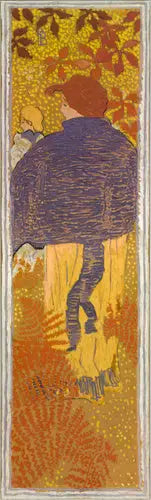 Kobiety w ogrodzie: kobieta w pelerynie - Pierre Bonnard