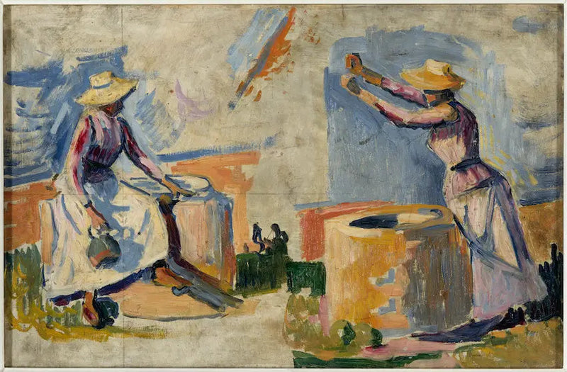 Kobiety przy studni. Szkic II - Paul Signac