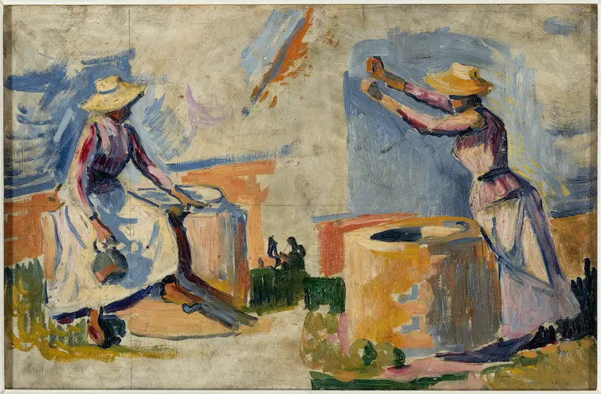 Kobiety przy studni. Szkic II - Paul Signac
