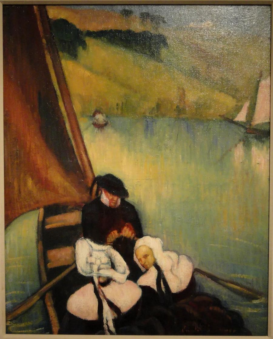 Kobiety bretońskie na promie - Émile Bernard
