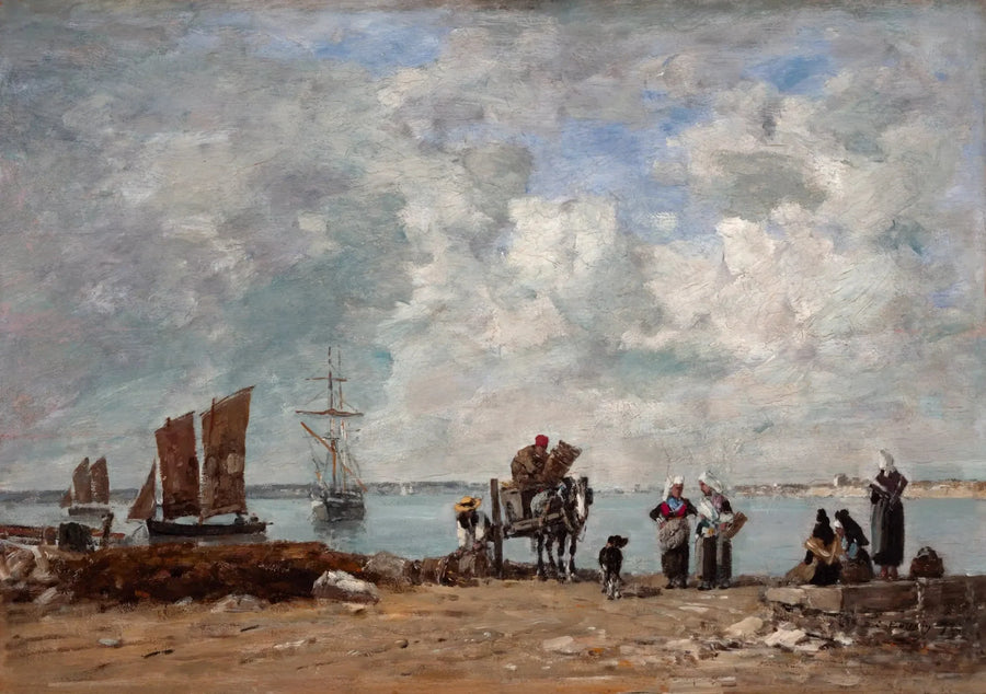 Kobiety rybaków nad morzem - Eugène Boudin