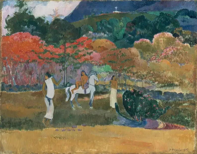 Kobiety i biały koń - Paul Gauguin