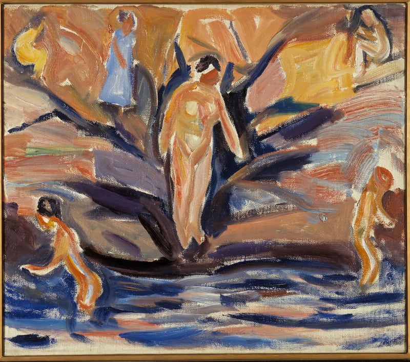 Kobiety i dzieci kąpiące się - Edvard Munch