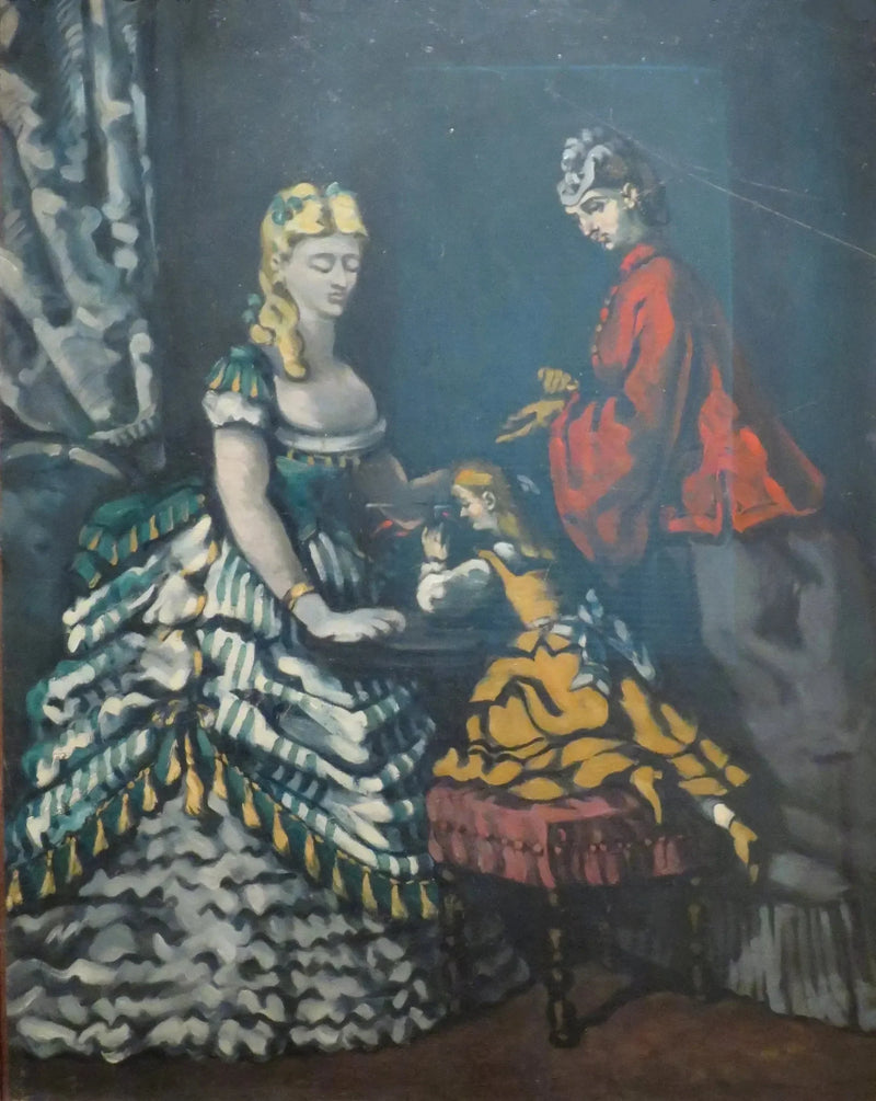 Kobiety i dziewczynka w wnętrzu - Paul Cézanne