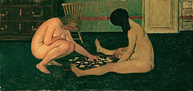 Nagie kobiety grające w warcaby - Félix Vallotton