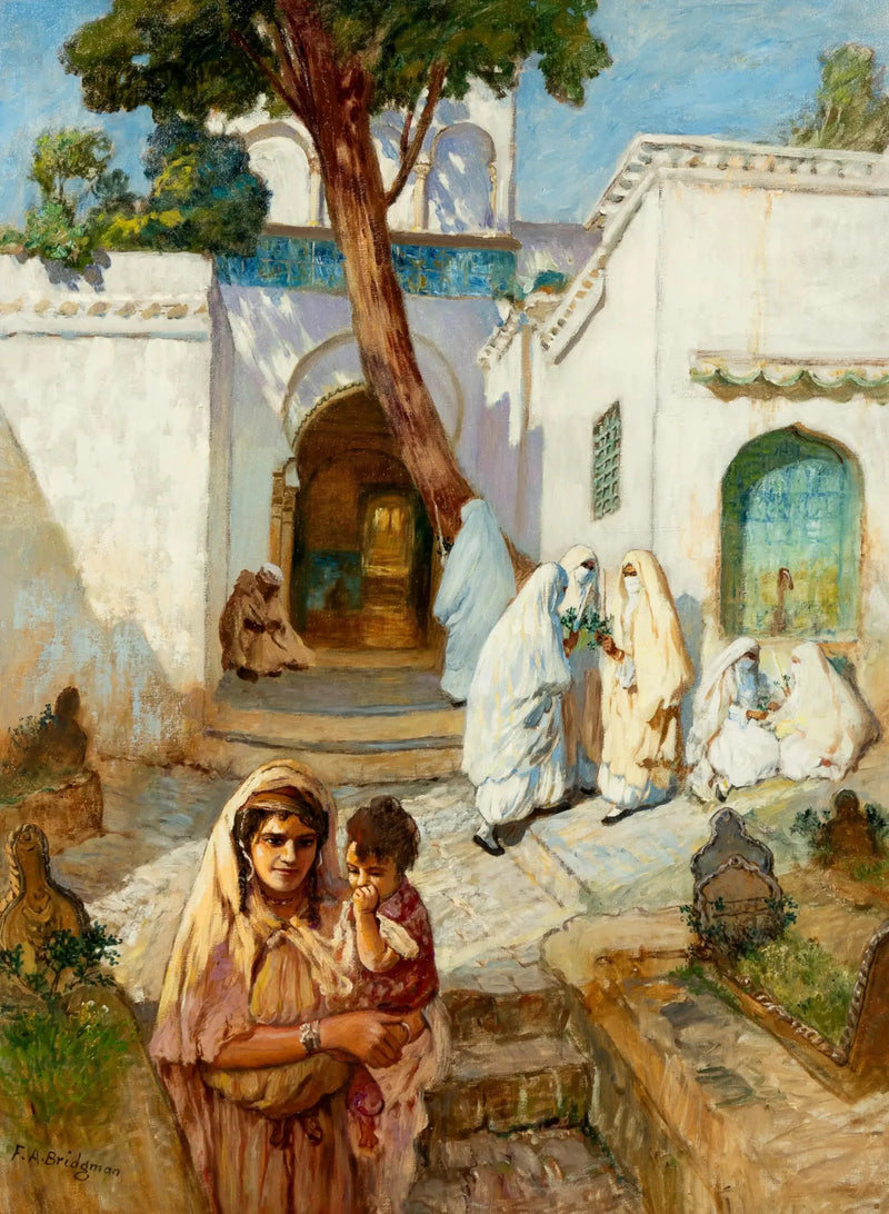 Kobiety w pobliżu Sidi Abderrahman - Frederick Arthur Bridgman