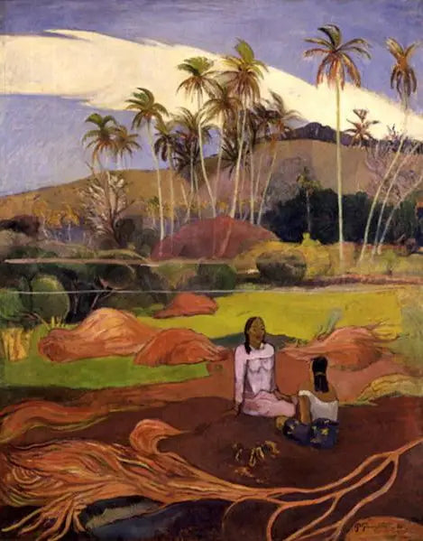 Kobiety przy palmach - Paul Gauguin