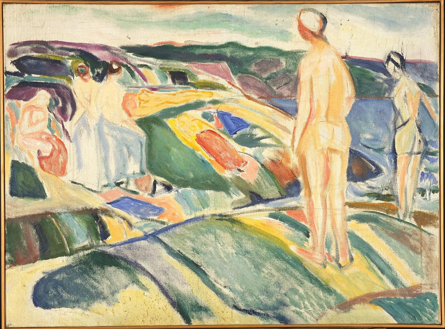 Kobiety kąpiące się na skałach - Edvard Munch