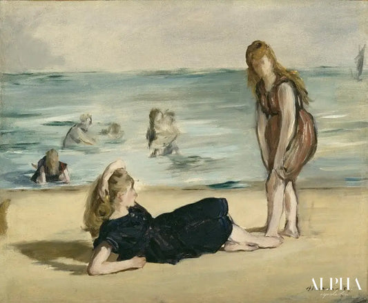 Femmes sur la plage - Edouard Manet - Reproductions de tableaux et peintures haut de gamme