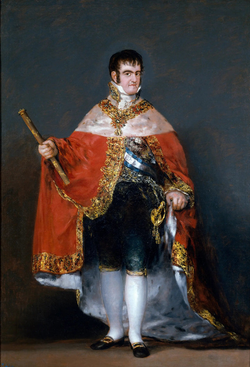 Ferdynand VII w królewskim płaszczu - Francisco de Goya