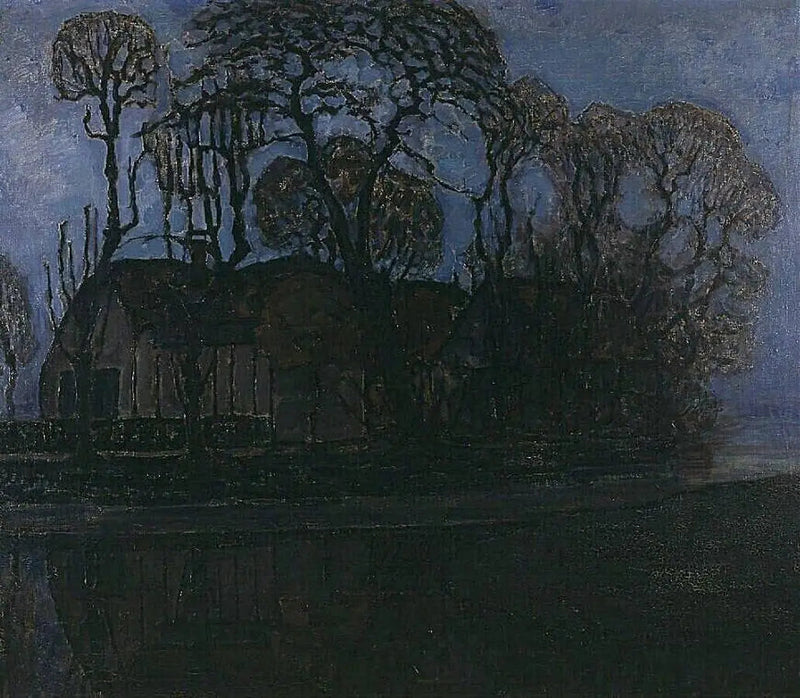Farma w Duivendrecht wieczorem - Piet Mondrian