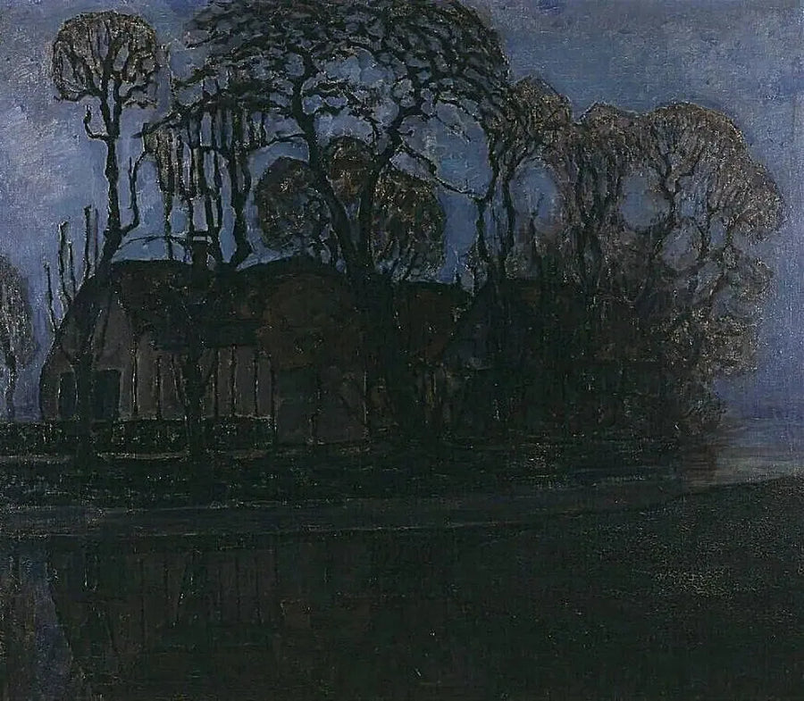 Farma w Duivendrecht wieczorem - Piet Mondrian