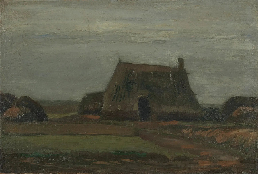 Gospodarstwo z hałdami torfu - Vincent van Gogh