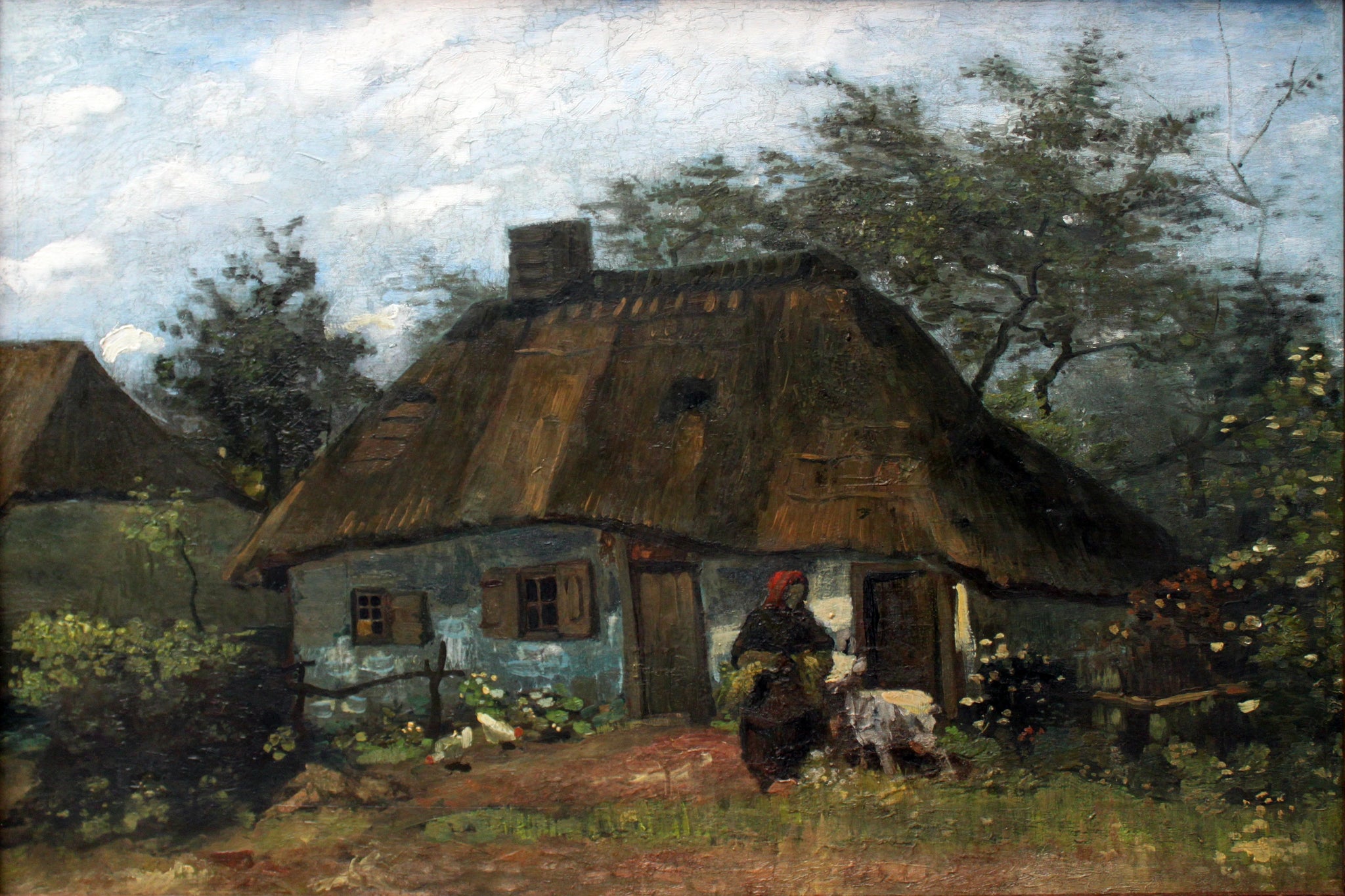 Ferme à Nuenen avec paysanne et chèvre F90 JH823 — Vincent van Gogh