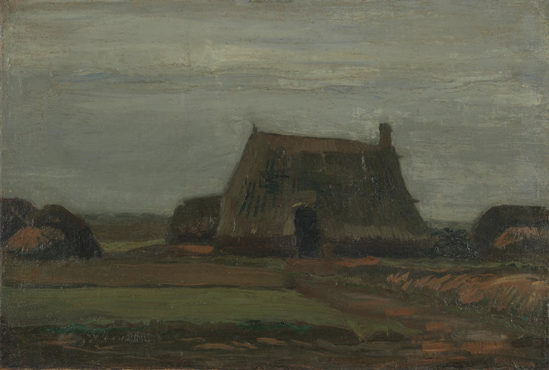 Gospodarstwo z hałdami torfu - Vincent van Gogh