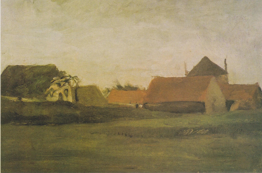 Farmy w Loosduinen koło Hagi o zmierzchu - Vincent van Gogh