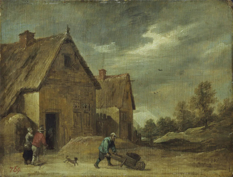 Rolnik z taczką - David Teniers Młodszy