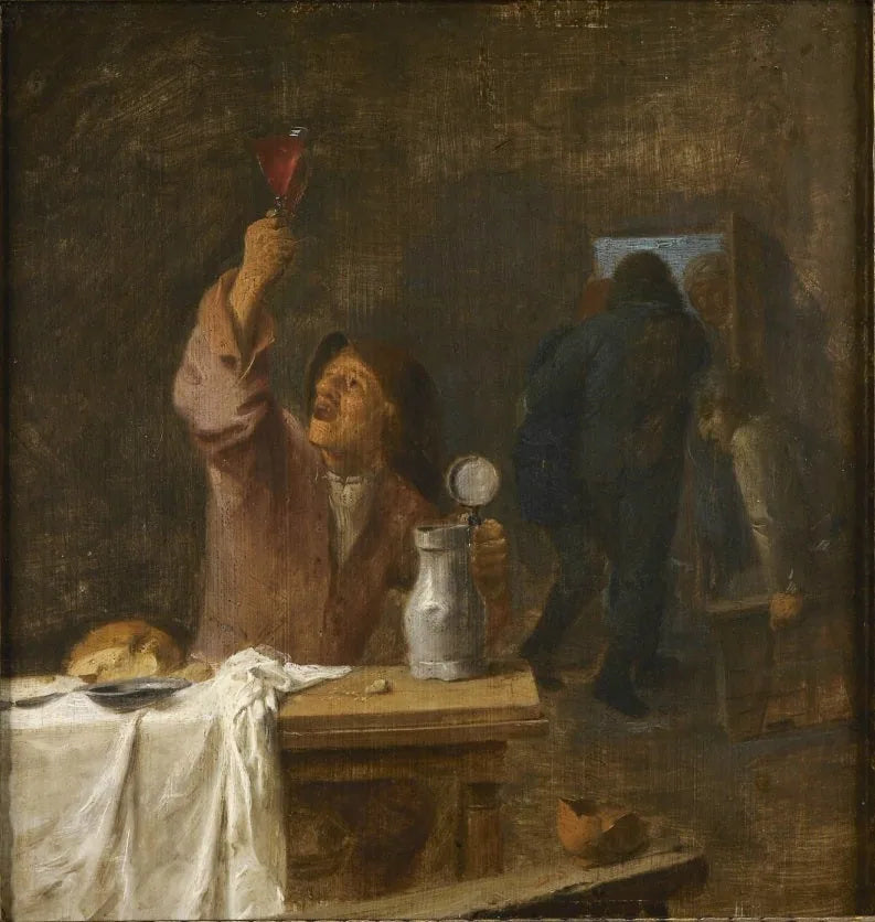 fermier buveur - Adriaen Brouwer image 1 reproduction d’œuvre d’art à l’huile