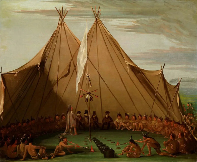 Uczta psa Sioux - George Catlin
