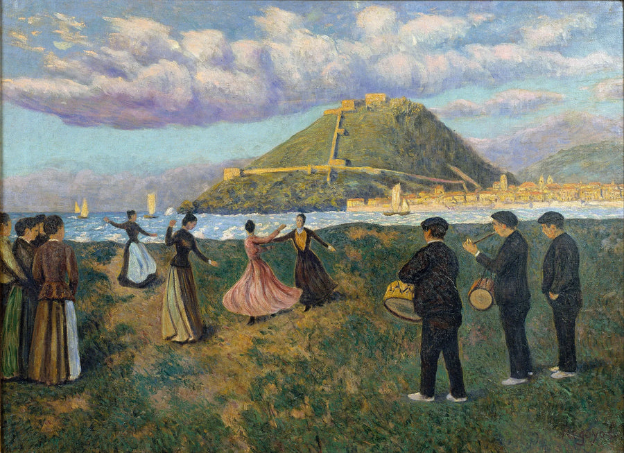 Fête basque (taniec w El Antiguo, San Sebastián) - Darío de Regoyos