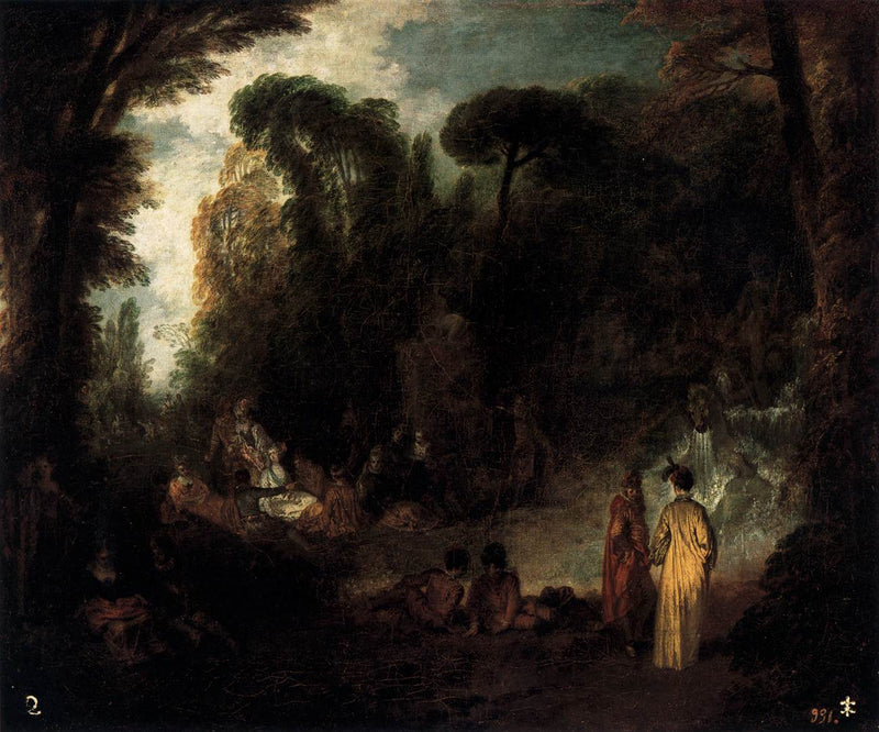 Impreza w parku - Antoine Watteau